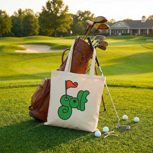 Golf Wang Lebendiges Grün und Rot Tragetasche