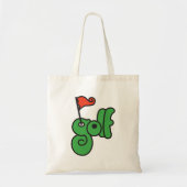 Golf Wang Lebendiges Grün und Rot Tragetasche (Vorne)