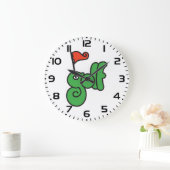 Golf Wang Vibrant Green and Red Große Wanduhr (Zuhause)