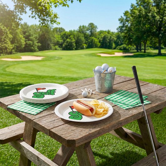 Golf Wang Vibrant Green and Red Pappteller