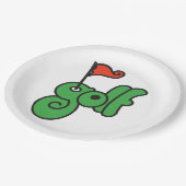 Golf Wang Vibrant Green and Red Pappteller (Schrägansicht)