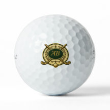 Golf-Wappen mit individuellen Initialen
