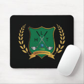 GOLF-Wappen mit Laurel Wreath und Monogramm Mousepad (Mit Mouse)