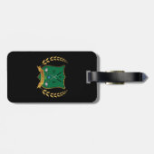 GOLF Wappen mit Lorbeerwreath-Monogramm Gepäckanhänger (Rückseite horizontal)