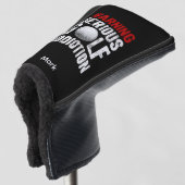 Golf Warnung Ernsthafte Sucht Lustiger Golfer Headcover (3/4 Vorderseite)