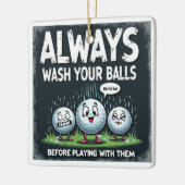 Golf Wash Deine Bälle Ornament (Links)