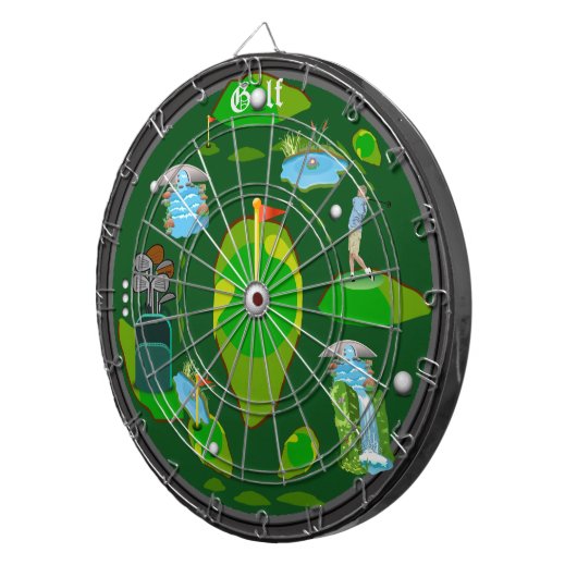 Golf-Wasser-GefahrenDartboard Dartscheibe (Vorderseite rechts)