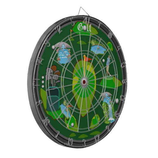 Golf-Wasser-GefahrenDartboard Dartscheibe (Vorderseite Links)