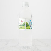 Golf wasserflaschenetikett (Rückseite)