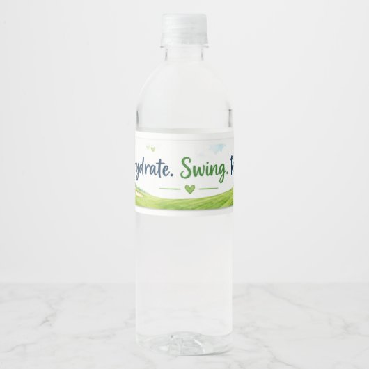 Golf wasserflaschenetikett (Vorderseite)