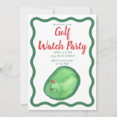 Golf Watch Party Einladung (Vorderseite)