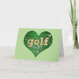 Golf Way Green Heart Retirement Card Karte