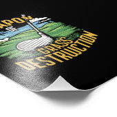 Golf Weapon of Grass Destruction Art Fotodruck (Ecke)
