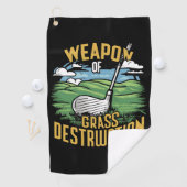 Golf Weapon of Grass Destruction Art Golfhandtuch (Insitu)