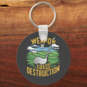 Golf Weapon of Grass Destruction Art Schlüsselanhänger (Vorderseite)