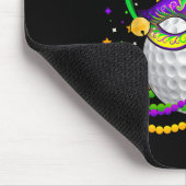 Golf Wearing Jester Hat Masked Beads Mardi Gras Pl Mousepad (Ecke)