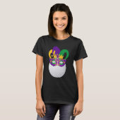 Golf Wearing Mardi Gras Carnival Mask Golf Lover T-Shirt (Vorne ganz)