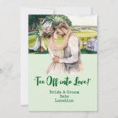 Golf Wedding auf dem Golfplatz Einladung (Vorderseite)