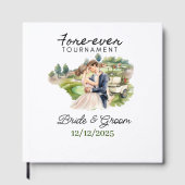 GOLF Wedding Bride and Groom Golfer Golf Balls Gästebuch (Vorderseite)