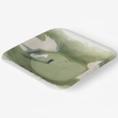 Golf wedding bride groom golf ball tee with love pappteller (Gewinkelt)