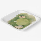 Golf wedding bride groom golf ball tee with love pappteller (Gewinkelt)