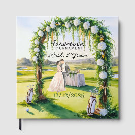 GOLF Wedding Bridge and Groom Golfer Golf Balls Gästebuch