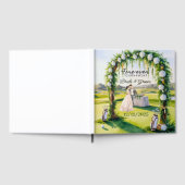 GOLF Wedding Bridge and Groom Golfer Golf Balls Gästebuch (Voll)