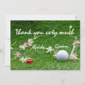 Golf Wedding Dankeschön Karte (Vorderseite)