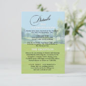 Golf Wedding Details Enclosure Card Begleitkarte (Stehend Vorderseite)