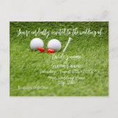 Golf Wedding Einladung Karte für Golfer (Vorderseite)