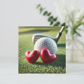 Golf WEDDING Einladung zum Golfer (Stehend Vorderseite)