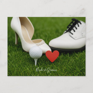 Golf Wedding Einladungs-Card Golf mit Liebe Postkarte