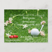 Golf Wedding Einladungs-Card Golf mit Liebe Postkarte (Vorderseite)