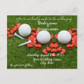 Golf Wedding Einladungs-Card Golf mit Liebe Postkarte (Vorderseite)
