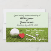 Golf Wedding Einladungskarte mit Golfball Einladung (Vorderseite)