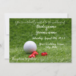 Golf Wedding Einladungskarte mit Golfball Einladung