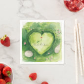 Golf wedding heart shaped golf course serviette (Beispiel)