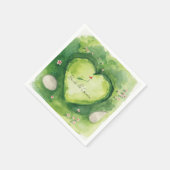 Golf wedding heart shaped golf course serviette (Ecke)