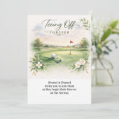GOLF WEDDING Let’s Par-Tee Golf Party Invitation  Einladung (Stehend Vorderseite)
