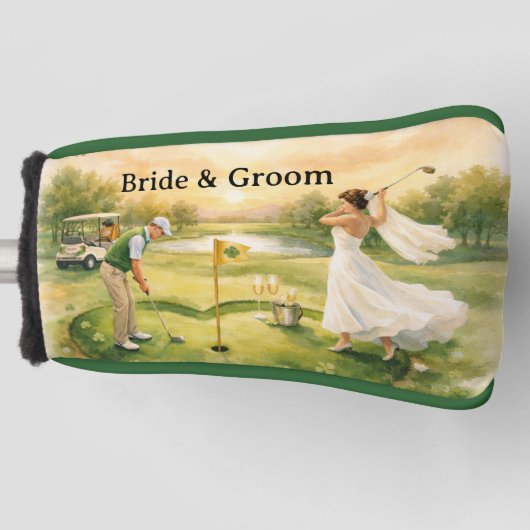 Golf Wedding Lucky in Love St. Patrick's Day theme Headcover (Vorderseite)