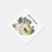 Golf Wedding mit Braut und Bräutigam Golfplatz Serviette (Ecke)