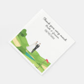 Golf Wedding mit Bride Groom Golfer Vielen Dank Serviette (Ecke)