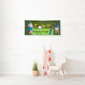 Golf Wedding mit LIEBE und Golfern Banner (Insitu)