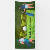 Golf Wedding mit LIEBE und Golfern Banner (Vertikal)