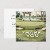 Golf Wedding mit Text auf Golfplatz Dankeskarte (Vorne/Hinten)