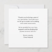 Golf Wedding mit Text auf Golfplatz Dankeskarte (Rückseite)