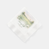 Golf Wedding Napkins | Teeing Off Forever Country Serviette (Ecke)