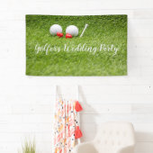 Golf Wedding Party mit Golfball und Herz-Liebe Banner (Insitu)