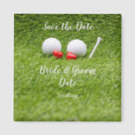 Golf Wedding Party mit Golfball und Herz-Liebe Magnet<br><div class="desc">Golf Wedding Party mit Golfball und Herz-Liebe-Magnet</div>