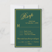 Golf Wedding RSVP Card QR Code Optional  Karte (Vorderseite)